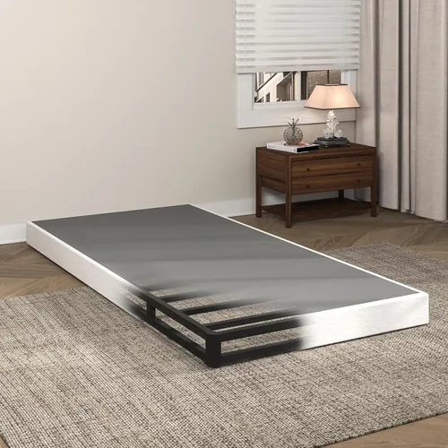 Somier de 5 Pulgadas para Cama Individual, Base de Colchón Metálica Resistente con Funda de Tela, Montaje Fácil, Capacidad de 680 kg