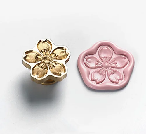 Miniatura 2 de JUPPE Sello de cera de flores de cerezo, sello de cera de sellado de flores, invitación de boda de plantas para fiesta de cumpleaños (A1)