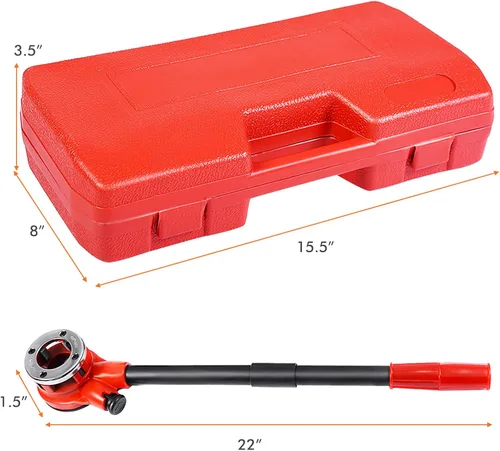 Miniatura 7 de Goplus trinquetes para tuberías c/6 hembras y caja de almacenamiento
