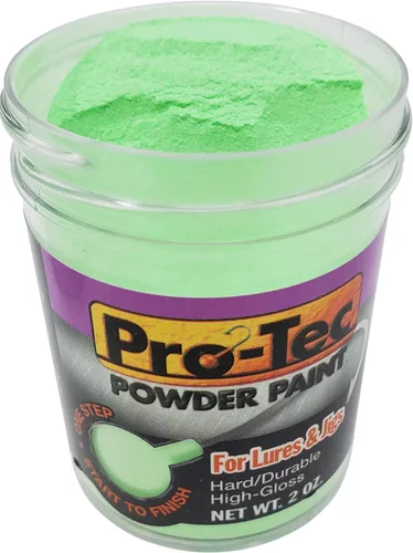 Miniatura 2 de Pro-Tec Pintura en Polvo para Jigs y Señuelos, Pintura para Señuelos de Pesca de Cabeza de Jig Resplandor verde brillante