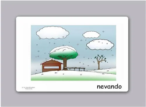 Miniatura 5 de Tarjetas de vocabulario - Tarjetas de Tiempo y Temporadas Españolas para Niños Pequeños y Niños - El Clima y las estaciones
