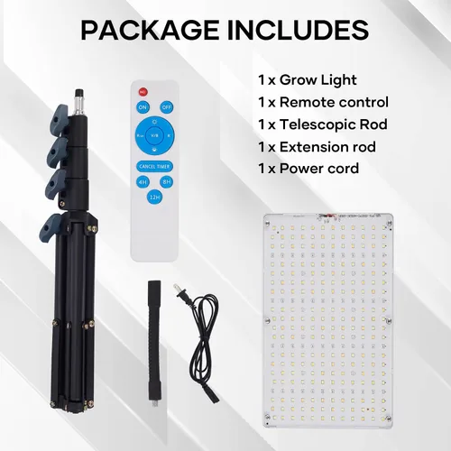 Miniatura 6 de Luz de cultivo de plantas para interiores, 264 luces LED de espectro completo con soporte de trípode ajustable con control remoto y función
