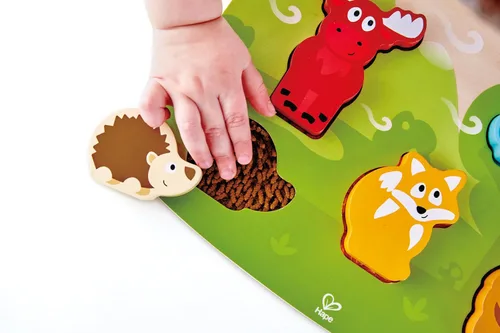 Miniatura 7 de Hape Forest Animal - Juego de rompecabezas táctil, multicolor, 5 x 2 pulgadas