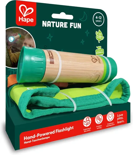 Miniatura 5 de Hape Linterna de mano con funda, hecha de bambú, diversión de la naturaleza, juguetes al aire libre