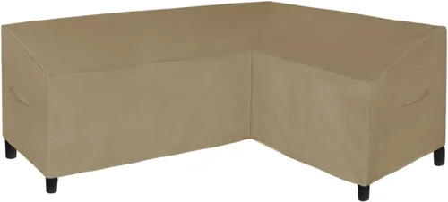 Miniatura 11 de Easy-Going Funda de sofá seccional para patio de alta resistencia 600D, 100 x 100 pulgadas, en forma de V, funda impermeable para sofá seccional