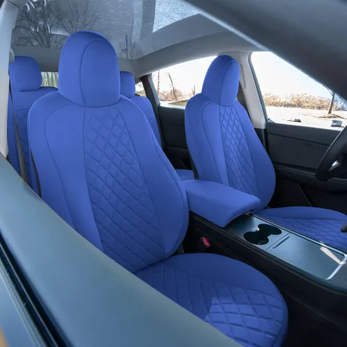 Miniatura 17 de FH Group Fundas de asiento de automóvil de ajuste personalizado hechas específicamente para Tesla Model Y Ultraflex 2020-2025, fundas de asiento