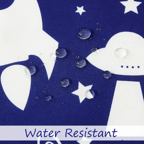 Miniatura 3 de Central Park - Cortinas de ducha azul marino para baño de niños, resistentes al agua, con tema de espacio y planeta, patrón de dibujos animados