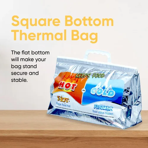 Miniatura 3 de Superio Bolsas aisladas para bebidas frías y calientes para entrega de alimentos, bolsas de compras de comestibles, almacenamiento de alimentos