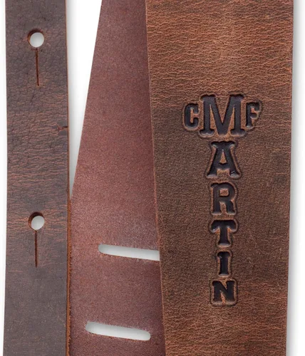 Miniatura 3 de C.F. MARTIN 18A0065 - Correa de piel para guitarra (2 1/8"), color marrón