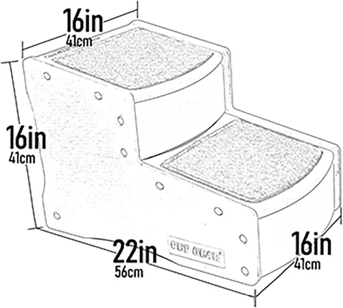 Miniatura 2 de Pet Gear Easy Step II - Escaleras para mascotas, grano de café, 2 escalones Para gatos/perros de hasta 150 libras, portátil, extraíble, lavable