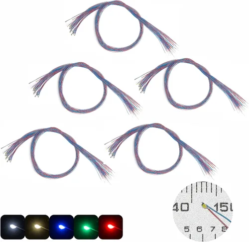Miniatura 14 de 50 piezas pre-cableadas micro LED pre-soldadas 0402 SMD LED con accesorios de montaje para la construcción de modelos principiantes