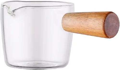 Forart - Cacerola pequeña para salsa pequeña, olla para leche, calentador de mantequilla, olla antiquemaduras con mango de madera