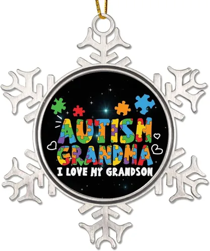 Miniatura 8 de Adornos de Navidad para niños con autismo I'll Be Just Fine with A Dad Like Mine para niños, decoraciones de conciencia sobre el autismo, adornos