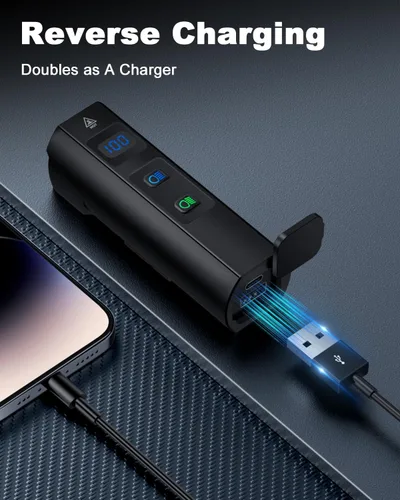 Miniatura 3 de Luces de bicicleta 2026 para conducción nocturna, luces de bicicleta recargables de 5000 mAh delanteras y traseras, 11+5 modos de juego de faros