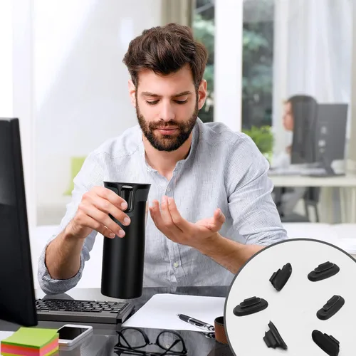 Miniatura 7 de 6 piezas de tapones de goma compatibles con la taza de viaje Contigo West Loop Autoseal, sello de tapón de repuesto para la taza de café Contigo