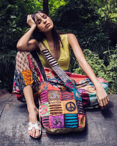 Miniatura 6 de Hobo - Bolso de hombro colorido para mujer, estilo hippie, bohemio (paz)