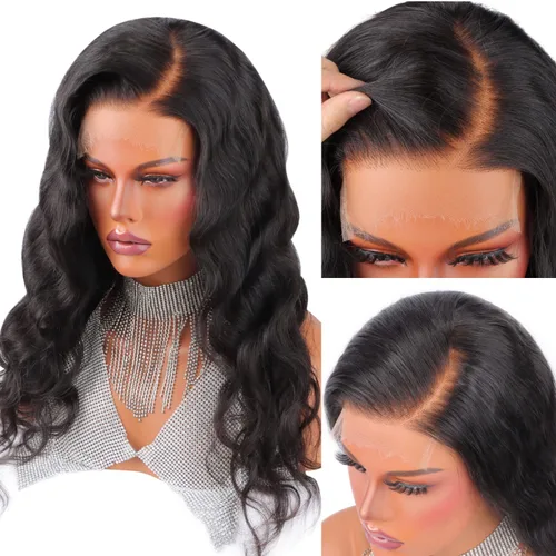 Miniatura 17 de Encaje frontal HD real de 13 x 4 pulgadas, ultra fino, encaje suizo HD, nudos blanqueados, cierre frontal, cabello humano virgen prearrancado