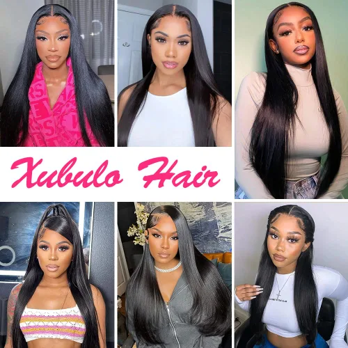 Miniatura 6 de 20 Pulgadas Pelucas de encaje frontal de cabello humano prearrancadas con cabello de bebé 200 de densidad Real cabello humano liso 13x4 HD Pelucas