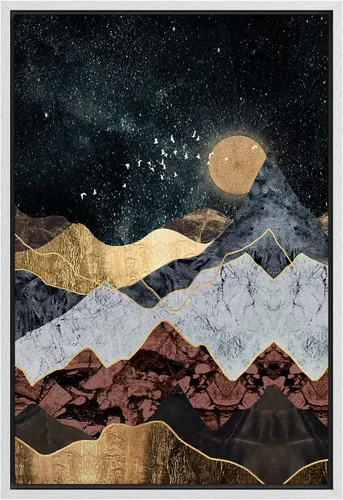 Miniatura 25 de SIGNFORD Lienzo enmarcado para pared, camino del desierto con cactus, naturaleza silvestre, ilustraciones modernas, arte decorativo, rústico