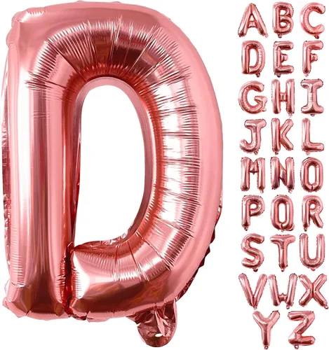 Miniatura 26 de Lovoir Globos grandes de 40 pulgadas de oro rosa con letra C de gran tamaño, globo de helio de aluminio de Mylar para decoración de fiesta de Letra