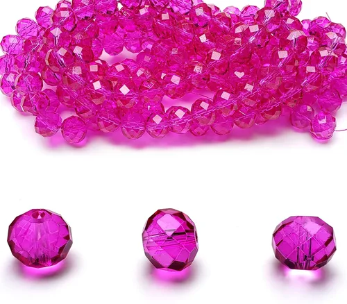 Miniatura 26 de Cuentas de vidrio Rondelle de 0.079 in para hacer joyas, cuentas espaciadoras de Briolette Crytal facetadas para pulseras, collares, aretes