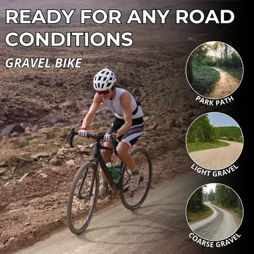 Miniatura 6 de Fincci Pair 700x38c Bike Tire - Gravel Foldable Kevlar 40-622 Puncture Resistant Bike Tires 1 mm Nylon - Grooved 700c Bike Tire - 28 inch Tyre for