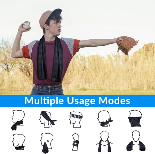 Miniatura 3 de Sukeen Toallas de enfriamiento (40 x 12 pulgadas), toallas frescas para cuello, béisbol deportivo para gimnasio, toalla de enfriamiento para yoga