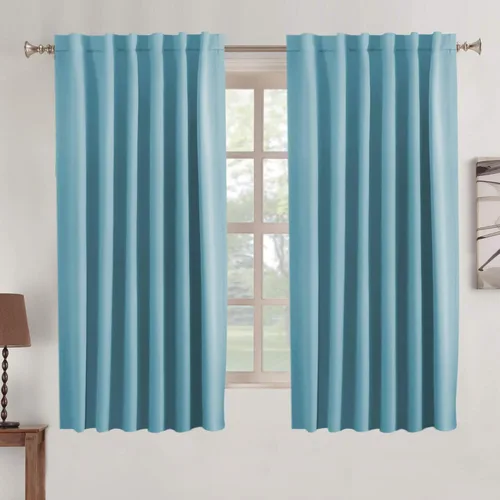 Miniatura 31 de Turquoize Cortinas Opacas para Tratamiento de Ventana con Trabillas Traseras para Sala de Estar/Dormitorio, Tratamientos de Ventana con Aislamiento