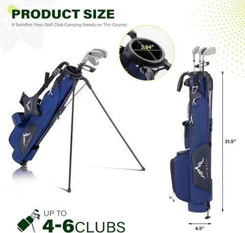 Miniatura 2 de uniHimal Par 3 Golf Bag Small Lightweight with Dual Shoulder Straps – Pitch n Putt Golf Bag Easy to Carry and Durable for Men/Women– 31.5 inches
