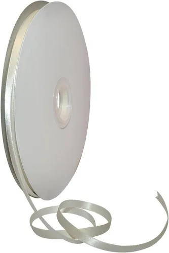 Morex Ribbon Cinta de satén de doble cara de 1/4 pulgadas x 100 yardas, cinta blanca antigua para envolver regalos, tarjetas de regalo de