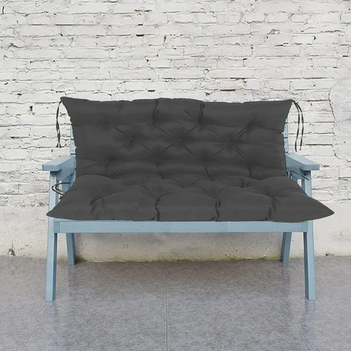 Miniatura 13 de Cojines de banco de repuesto suaves y gruesos con lazos, cojín para silla colgante, cojín de sofá tatami para suelo, almohadilla de banco Negro