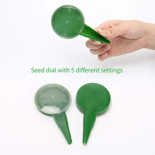 Miniatura 3 de Coolrunner Juego de 6 dispensadores de semillas de siembra, maceta de mano ajustable para jardín, herramienta de sembradora de plantas de flores
