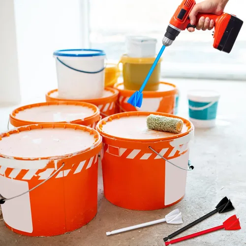 Miniatura 6 de 12 piezas de accesorios de taladro mezclador de pintura, mezclador de pintura helix, mezclador de resina, agitadores de pintura, accesorio de blanco