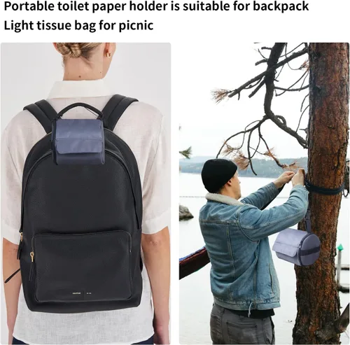 Miniatura 7 de Soporte de papel higiénico colgante para camping, organizador de toallas de papel impermeable para cocina, protector de papel higiénico para baño