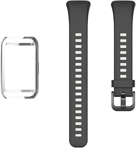 Miniatura 15 de Senter Funda de TPU suave premium Correas de repuesto de goma para Huawei Band 6/Honor Band 6 Smart Watch Verde ejército