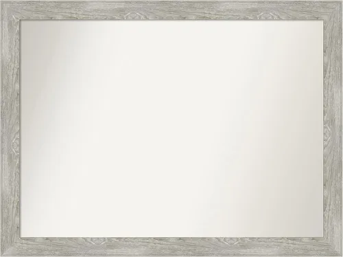 Miniatura 70 de Amanti Art Espejo de baño gris para sobre el fregadero, 31 x 48 pulgadas, espejo de tocador rectangular estrecho de color gris, marco de madera