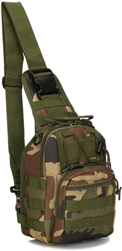 Mochila táctica para el hombro, pequeña, para exteriores, para hombres, viajes, senderismo, camping, mochila para Rover, color negro Camuflaje jungla