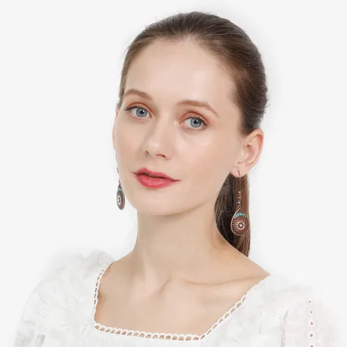 Miniatura 4 de Funtopia - Aretes bohemios para mujeres y niñas, 36 pares de aretes colgantes retro