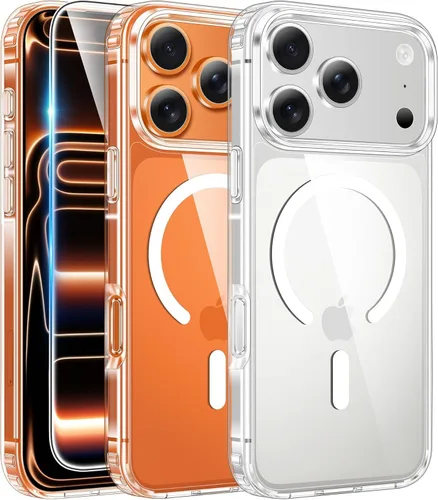 Miniatura 228 de FNTCASE Funda para iPhone 13 Pro-Max: Fundas magnéticas transparentes compatibles con Magsafe Slim anti amarillamiento protección contra caídas