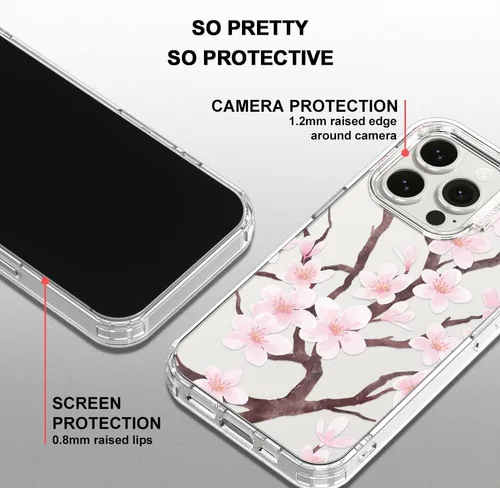 Miniatura 4 de MOSNOVO Funda para iPhone 15 Pro, [Buffertech protección contra caídas de grado militar de 6.6 pies] [Tecnología antidespegado] Diseño de funda