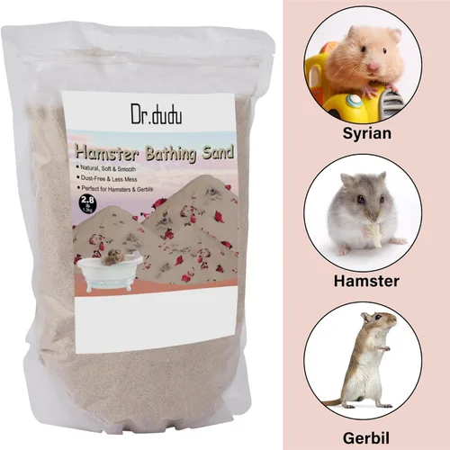 Miniatura 3 de DR.DUDU Arena de baño para hámster, 2.8 libras, libre de polvo, arena del desierto o arena para orinal para hámster, chinchillas, jerbos, ratones