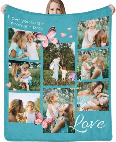Miniatura 9 de Regalos para papá, manta de regalo personalizada con imagen, manta personalizada para el Día del Padre con foto, manta personalizada de cumpleaños