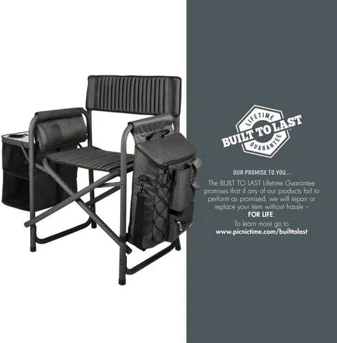 Miniatura 9 de PICNIC TIME NCAA Army Black Knights Fusion - Silla de camping con mesa auxiliar y enfriador suave, silla de playa para adultos, silla de césped