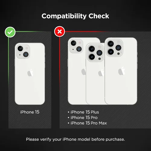 Miniatura 9 de ENCASED Funda de privacidad, diseñada para iPhone 15 (2023), funda transparente delgada con protector de pantalla antiespía, vidrio templado 9H