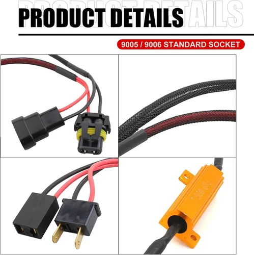 Miniatura 5 de 2 unidades 9005/9006 de bombillas LED para automóvil, carcasa de aleación de ultra alta frecuencia de alta potencia, resistencia de luz antiniebla