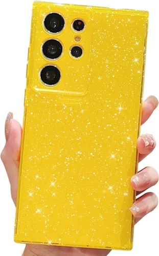 Miniatura 145 de MINSCOSE Compatible con Samsung Galaxy S22 Plus Case, Bonito Color Neón Brillante, con Purpurina Brillante Delgada Resistente a Golpes de Silicona