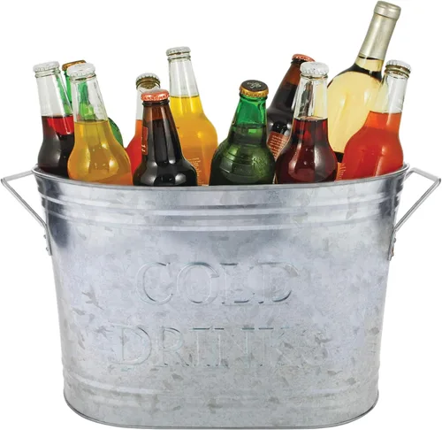 Miniatura 14 de Cubos de Bebida Twine Cheers, Cubos Galvanizados para Entretener, Cubos de Bebidas para Fiestas, Gran Cubo de Hielo y Canasta de Regalo, Cubos
