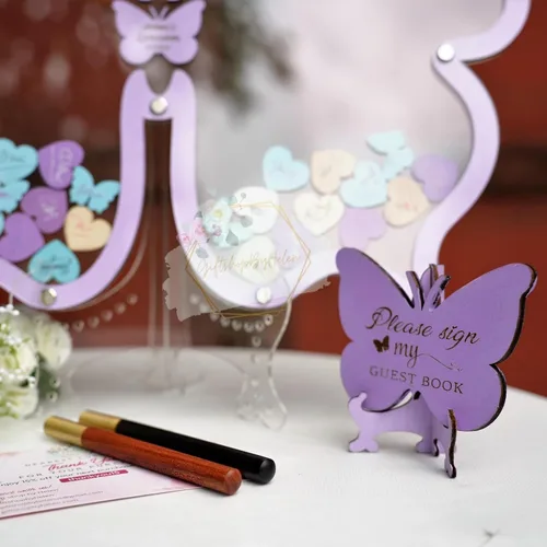 Miniatura 3 de Alternativa personalizada de libro de invitados de boda con árbol de arce y hojas, alternativa personalizada de caja de goteo con árbol de hojas