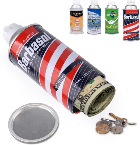 Miniatura 9 de BarGifts Caja Fuerte Oculta Lata de Aerosol Falsa con Compartimento Oculto, Almacenamiento Oculto Mantiene Tus Objetos de Valor Seguros Como Dinero