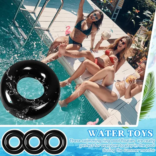 Miniatura 5 de JellyArch 6 piezas de flotadores inflables para piscina de 28 pulgadas, tubo de natación a granel para adultos, flotadores de piscina